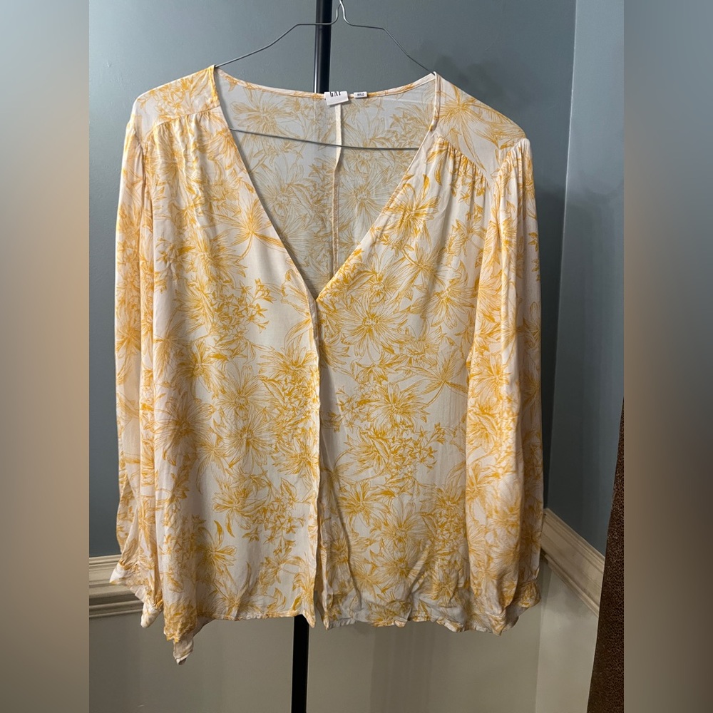 GAP Yellow Floral Blouse XXL woman’s‎